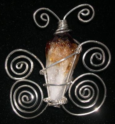 BUTTERFLY (CITRINE QUARTZ) PENDANT